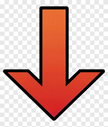Orange Downward Arrow Icon PNG