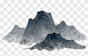 Watercolor Mountain Landscape PNG