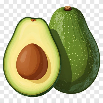 Avocado Halved With Seed PNG