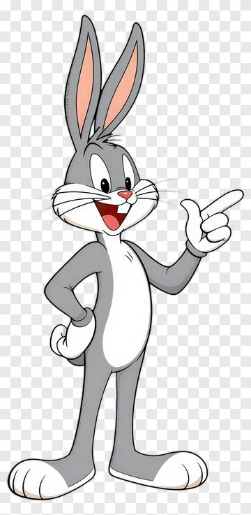 Cartoon Rabbit Pointing PNG