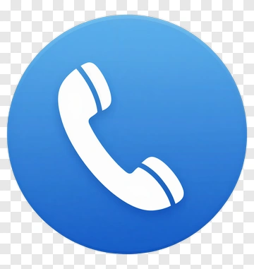 Phone Icon On Blue Background PNG