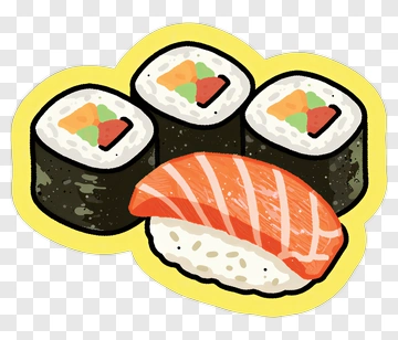 Sushi Platter With Salmon And Rolls PNG