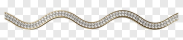 Gold Decorative Wave With Diamonds PNG