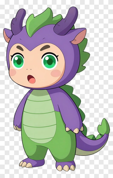 Cartoon Dragon Character PNG