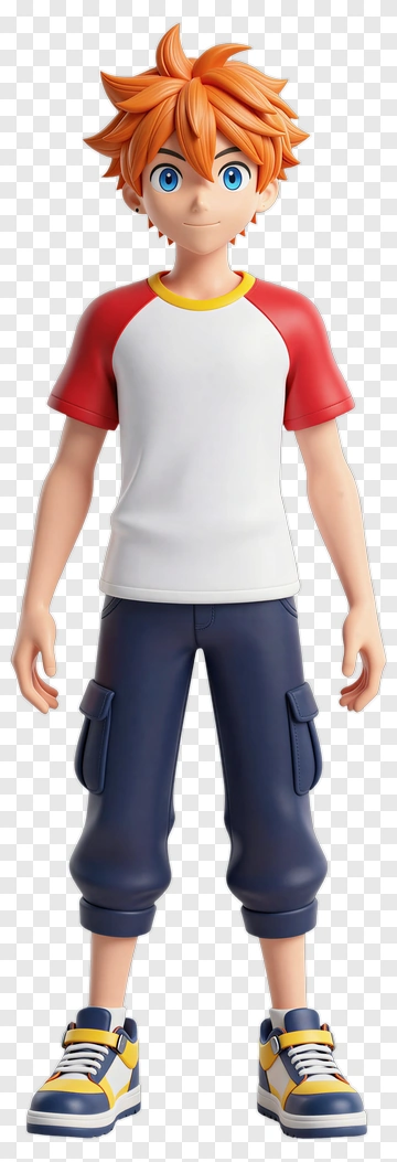 3D Cartoon Boy Character PNG