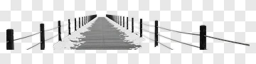 Snowy Pathway With Railing PNG