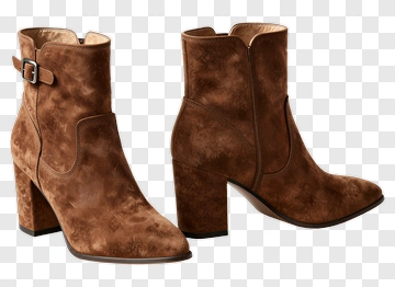 Brown Heeled Ankle Boots PNG