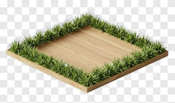 Wooden Platform Surrounded By Grass PNG