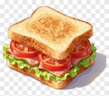 Sandwich With Lettuce And Tomato PNG