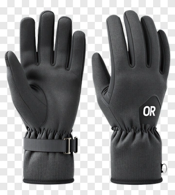Black Outdoor Gloves PNG