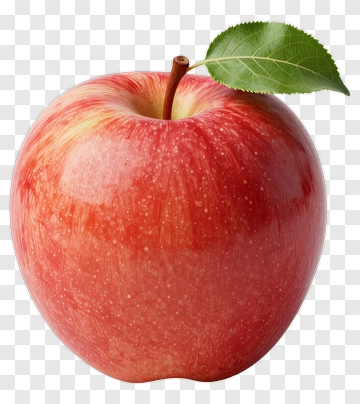 Red Apple With Leaf PNG