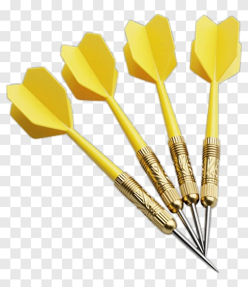 Yellow Darts Set PNG