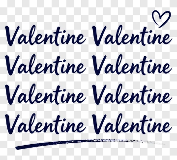 Valentine Text Design PNG