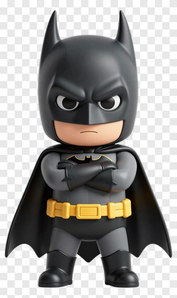 Cartoon Batman Figure PNG
