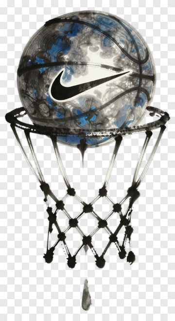 Basketball In A Hoop PNG