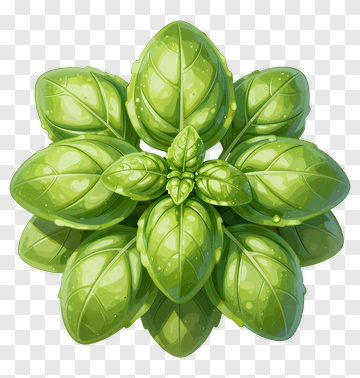 Colorful Basil Plant PNG