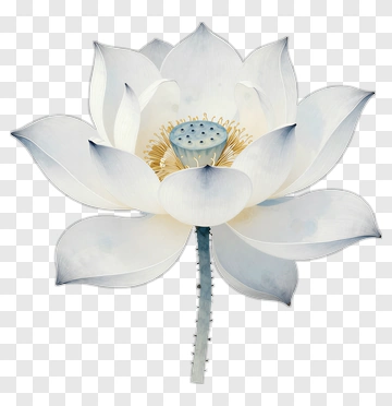 White Lotus Flower PNG