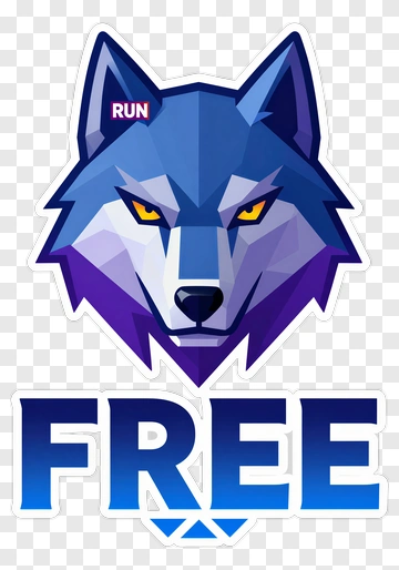 Geometric Wolf Logo With Free Text PNG