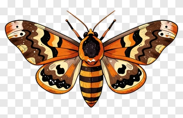 Colorful Butterfly With Intricate Patterns PNG
