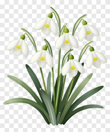 Snowdrop Flower Bouquet PNG