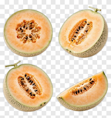 Sliced Cantaloupe Melon PNG