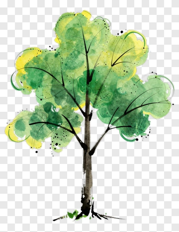 Watercolor Tree PNG