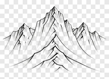 Mountain Range Illustration PNG
