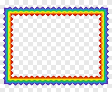 Colorful Zigzag Border Frame PNG