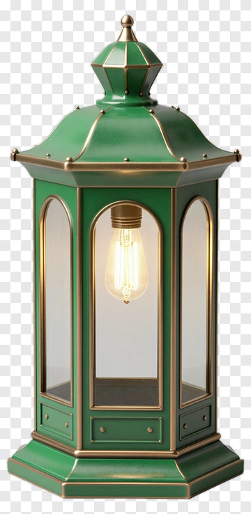 Green Lantern With Vintage Design PNG