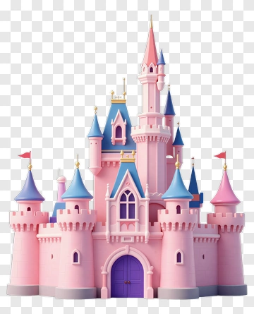 Colorful Fairy Tale Castle PNG
