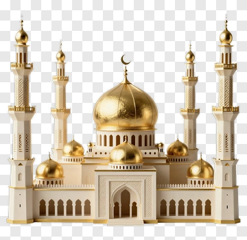 Golden Mosque With Minarets PNG