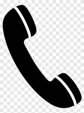 Black Telephone Receiver PNG