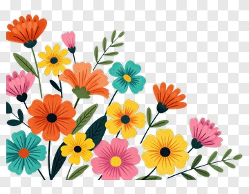 Colorful Flower Bouquet PNG