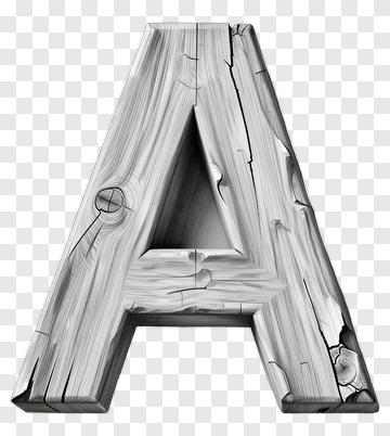 Wooden Letter A PNG