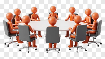 Business Team Meeting Around A Conference Table PNG