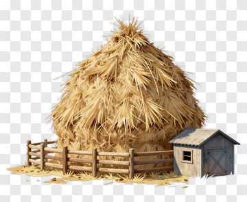 Haystack And Barn PNG
