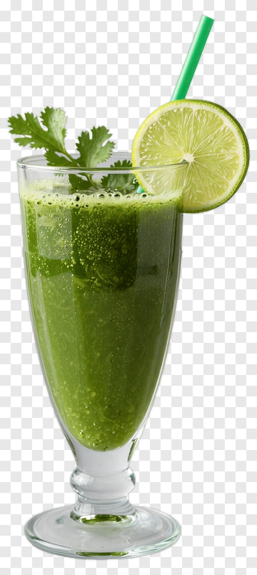 Green Smoothie With Lime And Cilantro PNG