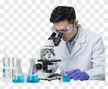 Scientist Using A Microscope In A Laboratory PNG