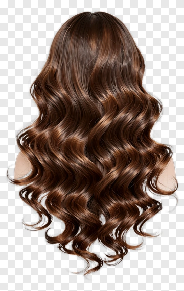 Long Wavy Brown Hair PNG