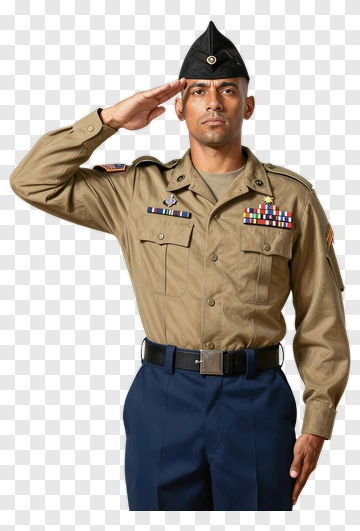 Military Soldier Saluting PNG