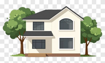 Modern House Surrounded By Trees PNG
