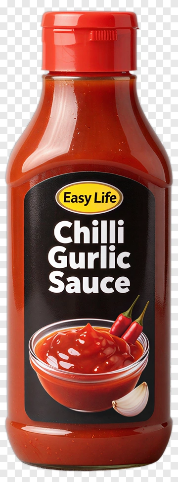 Chilli Garlic Sauce Bottle PNG