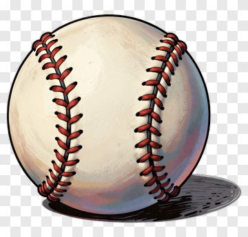 Baseball With Red Stitching PNG