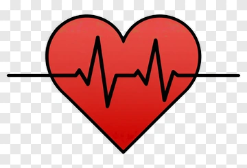 Heart With Ekg Line PNG