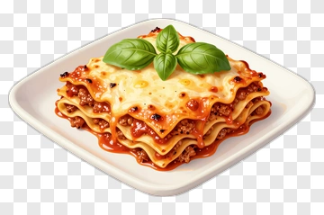 Lasagna With Basil Leaves PNG