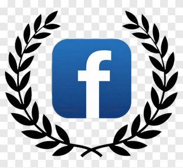 Facebook Logo With Laurel Wreath PNG