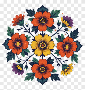 Colorful Floral Arrangement PNG
