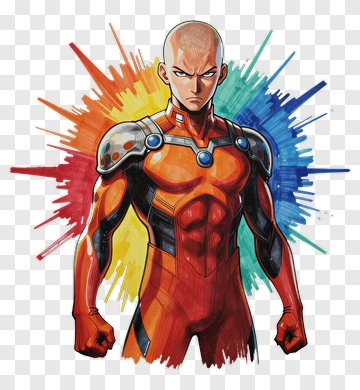 Superhero Character In An Action Pose PNG