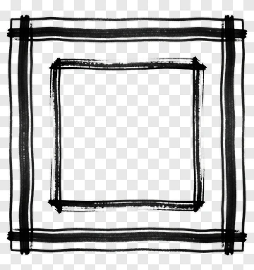 Black Brush Stroke Frame PNG