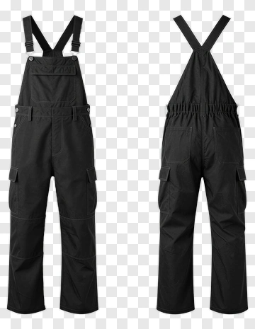 Black Overalls PNG